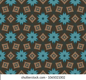 Seamless geometric pattern with modern style ornament on color background. For floral color wallpaper, cover book, fabric, scrapbooks.