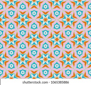 Seamless geometric pattern with modern style ornament on color background. For floral color wallpaper, cover book, fabric, scrapbooks.