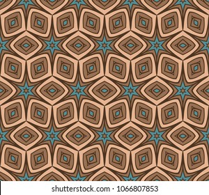 Seamless geometric pattern with modern style ornament on color background. For floral color wallpaper, cover book, fabric, scrapbooks.