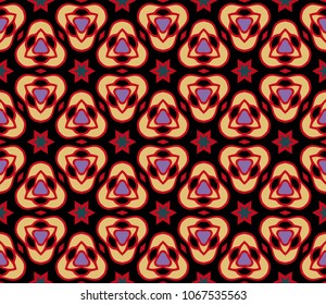 Seamless geometric pattern with modern style ornament on color background. For floral color wallpaper, cover book, fabric, scrapbooks.