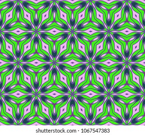Seamless geometric pattern with modern style ornament on floral color background. For wallpaper, cover book, fabric, scrapbooks.