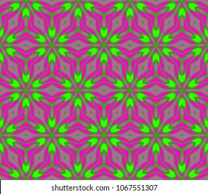 Seamless geometric pattern with modern style ornament on floral color background. For wallpaper, cover book, fabric, scrapbooks.