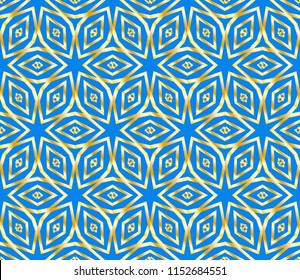 Seamless geometric pattern with modern style ornament on color background. For wallpaper, cover book, fabric, scrapbooks
