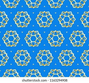Seamless geometric pattern with modern style ornament on color background. For wallpaper, cover book, fabric, scrapbooks