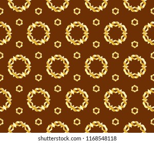 Seamless geometric pattern with modern style ornament on color background. For wallpaper, cover book, fabric, scrapbooks