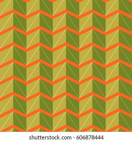Seamless geometric pattern in modern style. Strips of the illusion of volume. Illustration for textiles