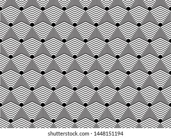 seamless geometric pattern. modern triangle black and white background, abstract, vector, background, illustration