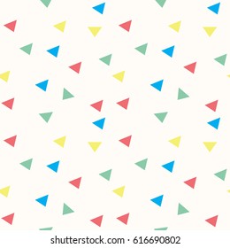 Seamless geometric pattern. Modern triangle background, repeating fabric decor