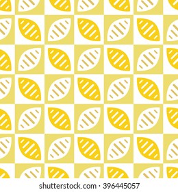 Seamless geometric pattern. Modern vector background. Yellow and white colors.