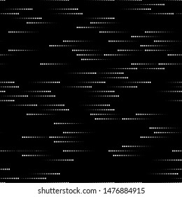 Seamless geometric pattern with monochrome elements, vector abstract background.