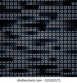Seamless geometric pattern with monochrome elements, vector abstract background.