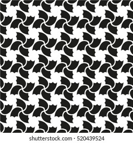 Seamless geometric pattern with monochrome elements, vector abstract background.
