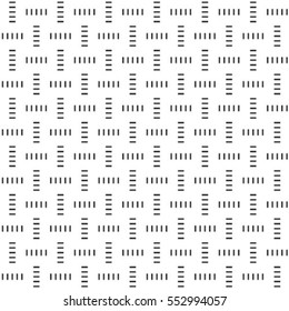 Seamless geometric pattern with monochrome elements, vector abstract background.