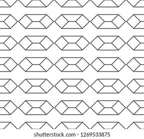 Seamless geometric pattern. Monochrome graphic repeating design. Modern minimalist stylish ornament. Vector