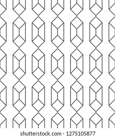 Seamless geometric pattern. Monochrome graphic repeating design. Modern minimalist stylish ornament. Vector