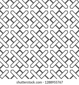 Seamless geometric pattern. Monochrome graphic repeating design. Modern minimalist stylish ornament. Vector