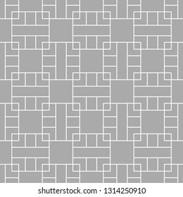 Seamless geometric pattern. Monochrome graphic repeating design. Modern minimalist stylish ornament. Vector