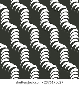 Seamless geometric pattern. Monochrome print.