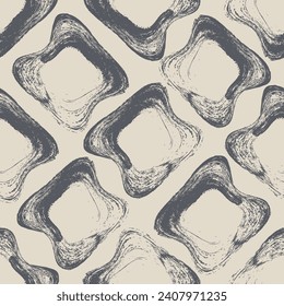 Seamless geometric pattern. Monochrome print.