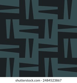 Seamless geometric pattern. Monochrome print.