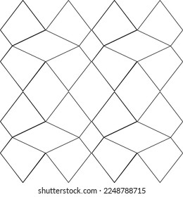 Seamless geometric pattern monochrome texture vector background