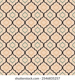 seamless geometric pattern moroccan background texture islamic window grid design vector