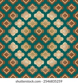 seamless geometric pattern moroccan background texture islamic window grid design vector