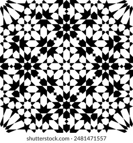 Seamless geometric pattern. Moroccan style Zellige