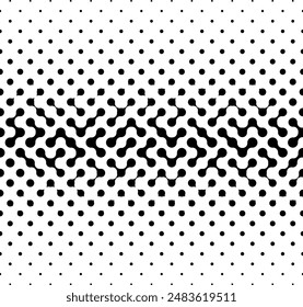 Seamless geometric pattern. Morphing circles. Average fade out. №1 in the series