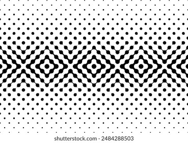 Seamless geometric pattern. Morphing circles. Average fade out. №2 in the series