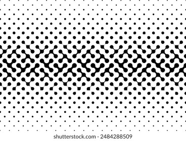 Seamless geometric pattern. Morphing circles. Average fade out. №3 in the series