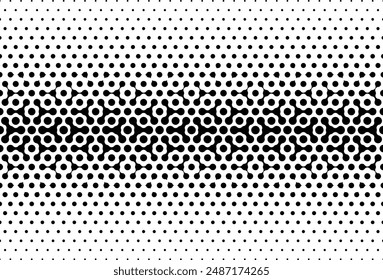  Seamless geometric pattern. Morphing circles. Average fade out.№1 in the hexagonal series