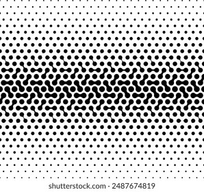  Seamless geometric pattern. Morphing circles. Average fade out. №2 in hexagonal series