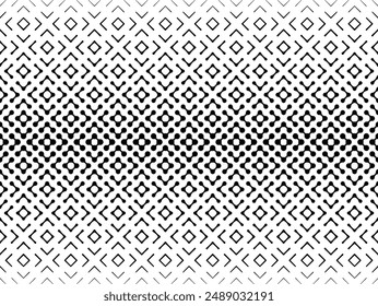 Seamless geometric pattern. Morphing circles. Average fade out.