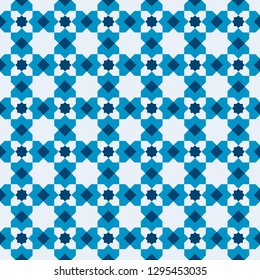Seamless geometric pattern. Mosaic tile. 
Islamic traditional ornament. Vector illustration. 