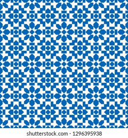 Seamless geometric pattern. Mosaic tile. 
Islamic traditional ornament. Vector illustration. 