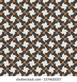 Seamless geometric pattern. Mosaic tile. 
Islamic traditional ornament. Vector illustration. 