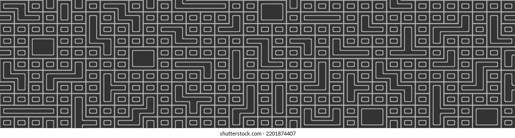 Seamless geometric pattern of multicolored squares and arbitrary shapes. A template for textures, textiles, simple backgrounds and creative ideas. Vector design