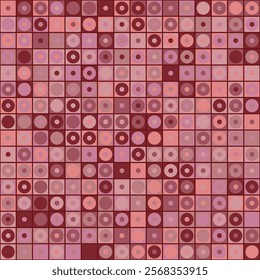 Seamless geometric pattern of multicolored squares. A template for textures, textiles, simple backgrounds and creative ideas. Vector design