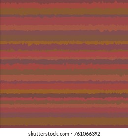 Seamless geometric pattern with noisy stripes. Abstract colorful rippled vector background. Cozy texture in warm colors