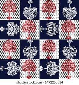 Seamless Geometric Pattern on Background