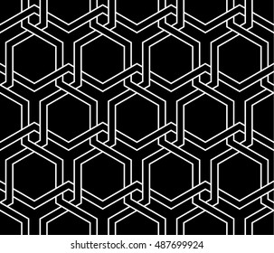 seamless geometric pattern on black background