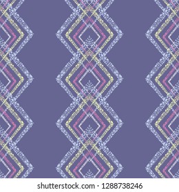 Seamless geometric pattern on blue background