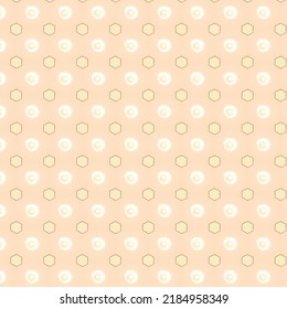 patrón geométrico sin fisuras sobre fondo de crema para diseño, papel pintado de forma, textil o fondo de textura, vector