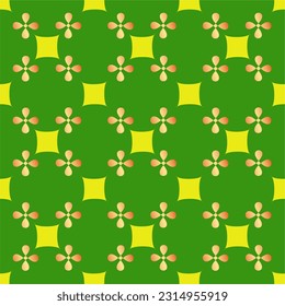seamless geometric pattern on green background vector