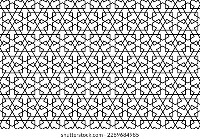 Seamless geometric pattern on transparent background. Beautiful islamic background. 
