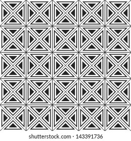 Seamless geometric pattern in op art design. Vector art.