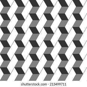 Seamless geometric pattern in op art design. Vector illustration.