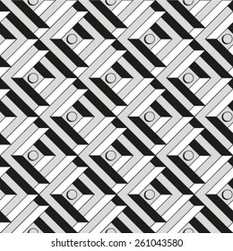 Patrón geométrico sin inconvenientes en el diseño de arte op. Arte vectorial.