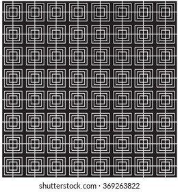 Seamless geometric pattern in op art design. Vector art.